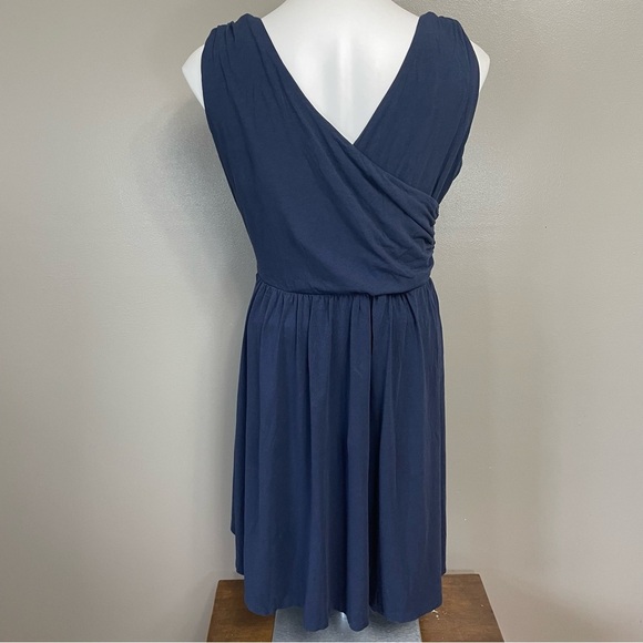 Garnet Hill women’s Medium dress faux wrap midi cotton blend - Picture 4 of 12